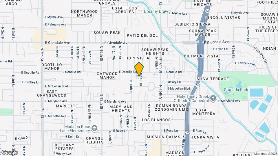 1419 E Town and Country Ln Map and Location Details
