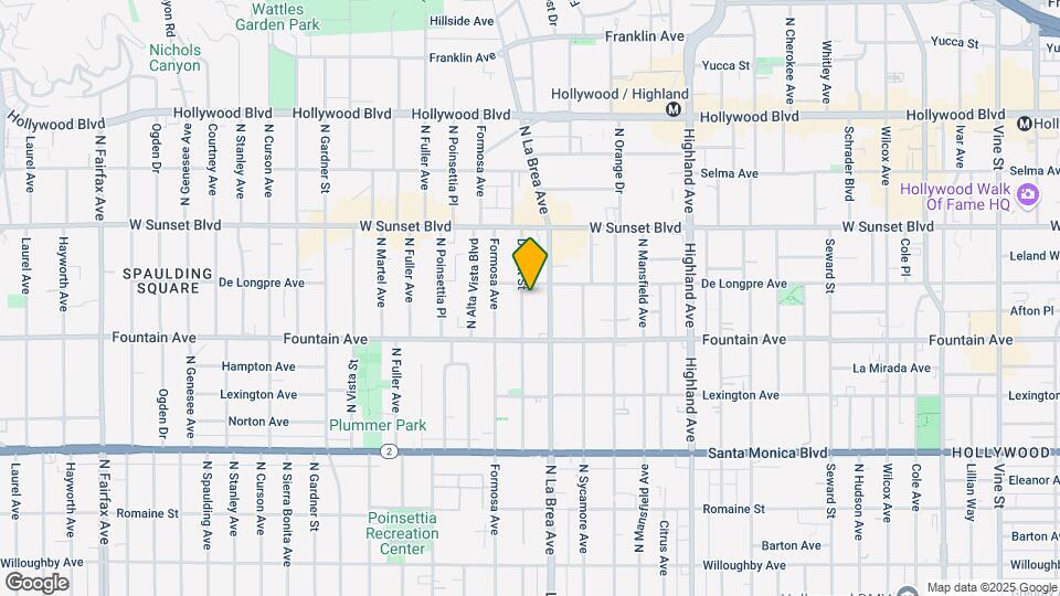 1348 N Detroit St Map and Location Details