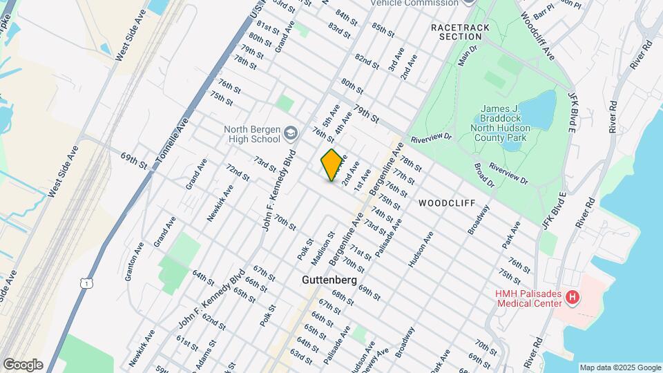 711 74th St Map and Location Details