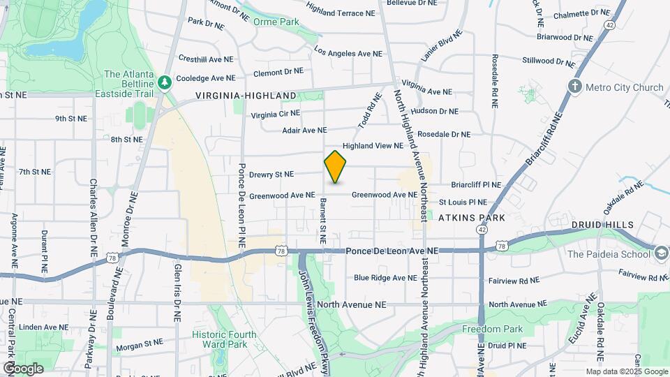 896 Greenwood Ave NE Map and Location Details