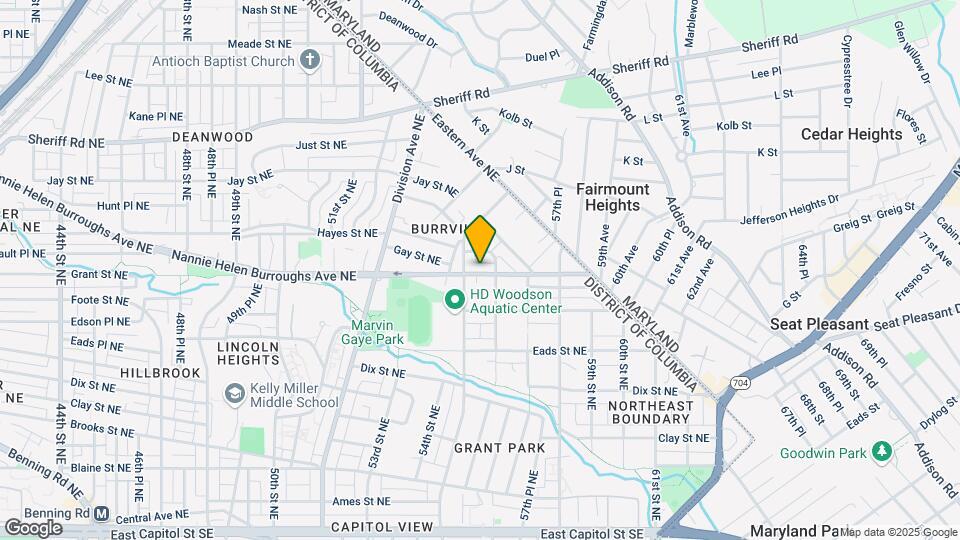 5510 Nannie Helen Burroughs Ave NE Mapa y Detalles de la Ubicación