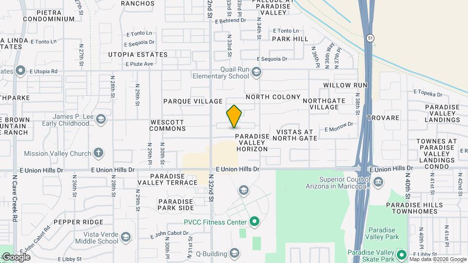 3301 E Wescott Dr Mapa y Detalles de la Ubicación