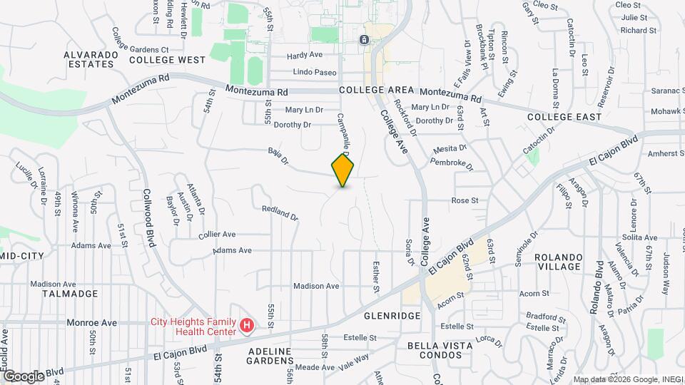 4877 Campanile Dr Map and Location Details