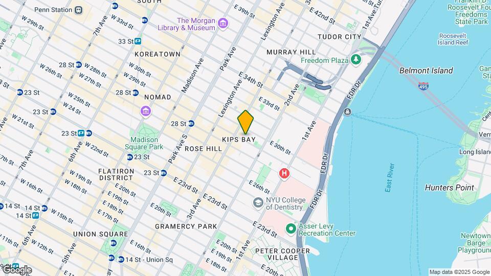 215 E 29th St Map and Location Details
