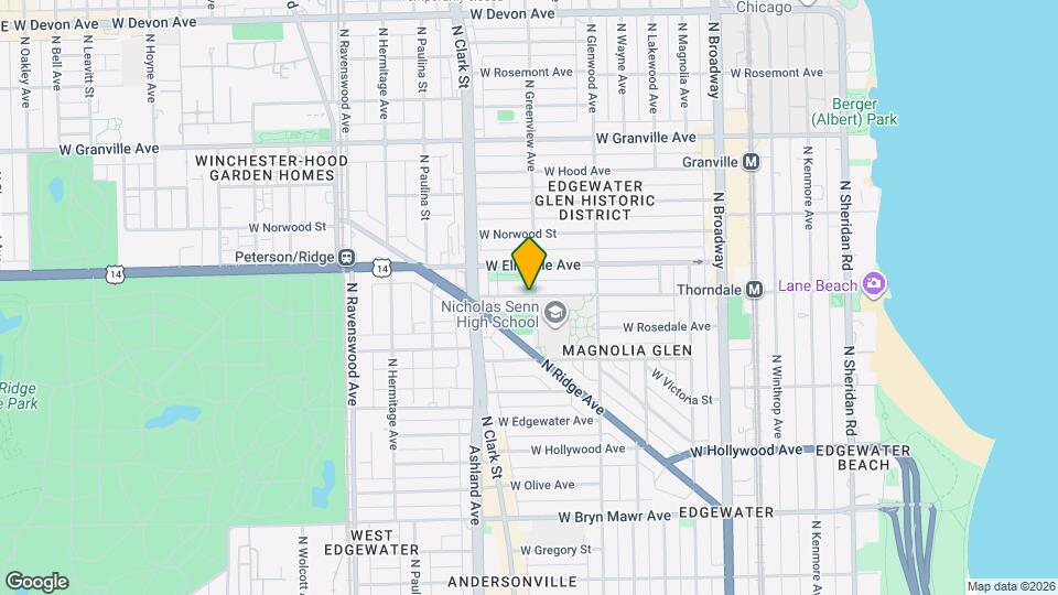 1057 W Thorndale Ave Map and Location Details