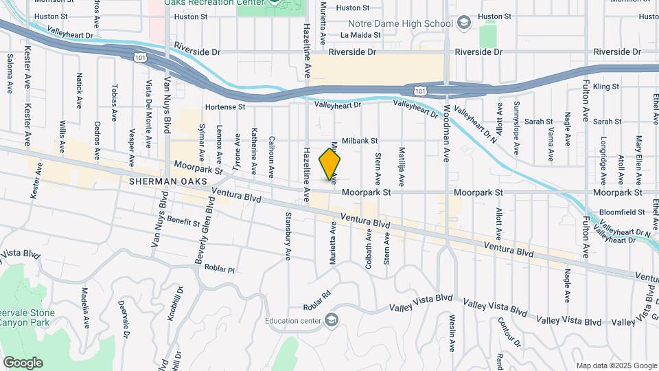 14025 Moorpark St Map and Location Details