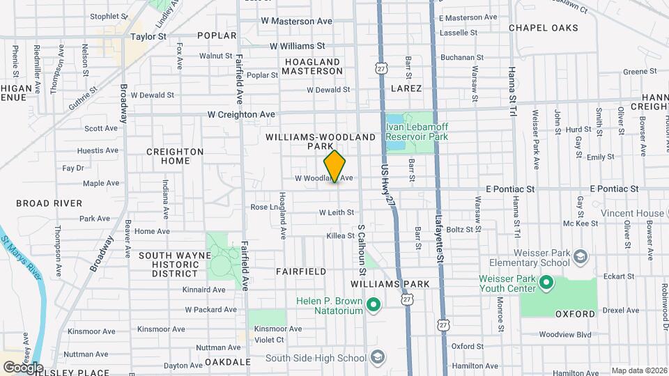 2616 S Harrison St Map and Location Details