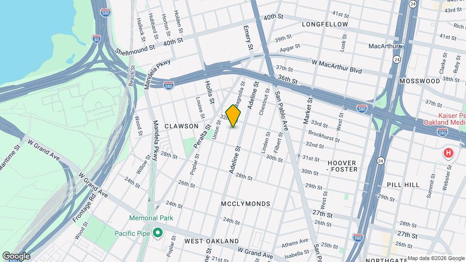 3114 Magnolia St, Unit Lower Map and Location Details