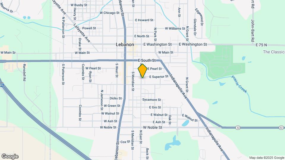 411 S East St Mapa y Detalles de la Ubicación