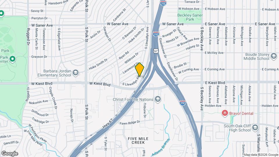 3212 S Llewellyn Ave Map and Location Details