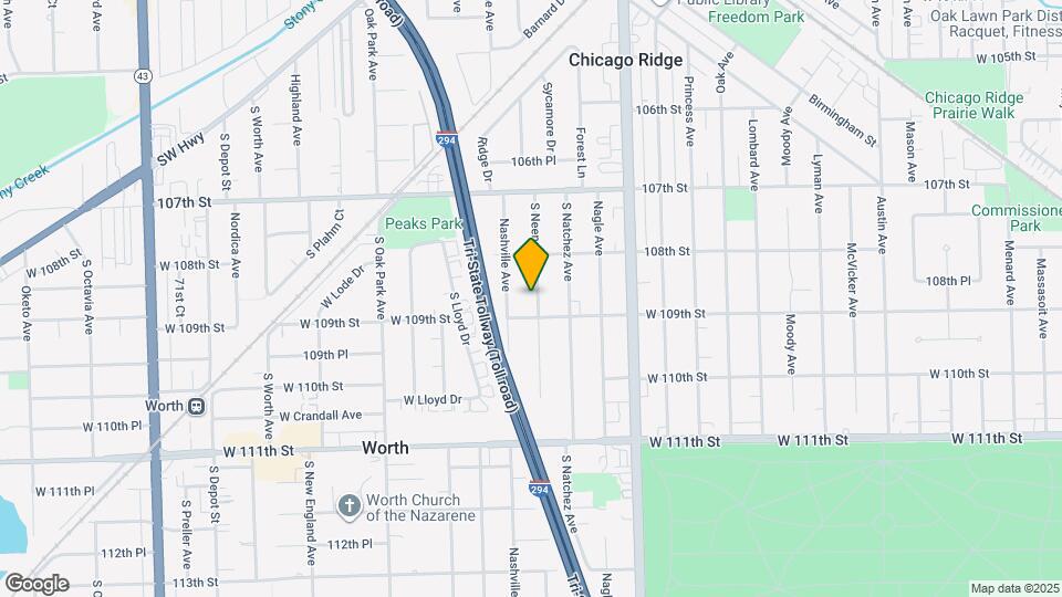 10838 S Neenah Ave Map and Location Details