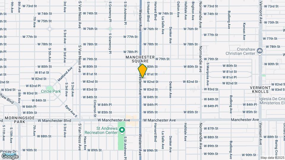 8118 S Western Ave Map and Location Details