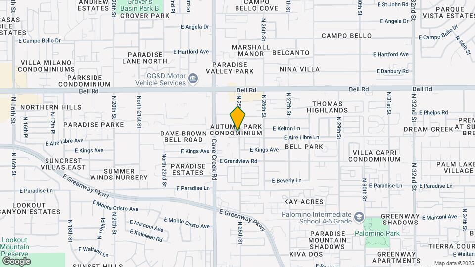 16602 N 25th St Map and Location Details
