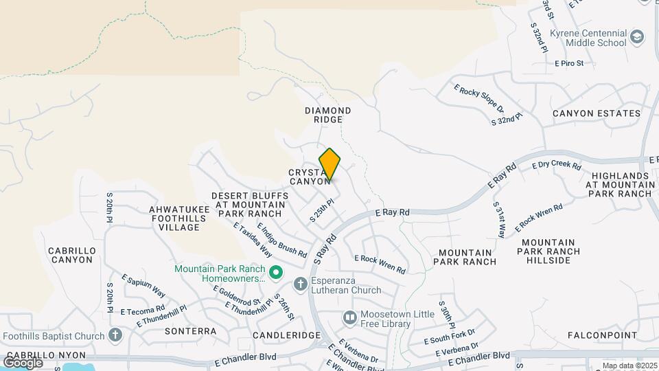 2505 E Rocky Slope Dr Mapa y Detalles de la Ubicación