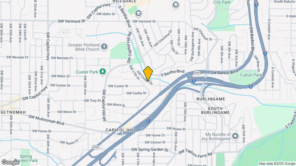 1412 SW Custer Dr, Unit Upper View Unit Map and Location Details