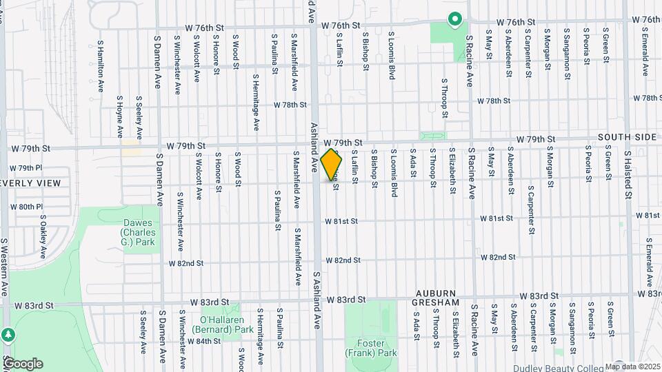 8000 S Justine St Mapa y Detalles de la Ubicación