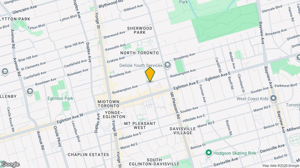 185 Roehampton Av Map and Location Details