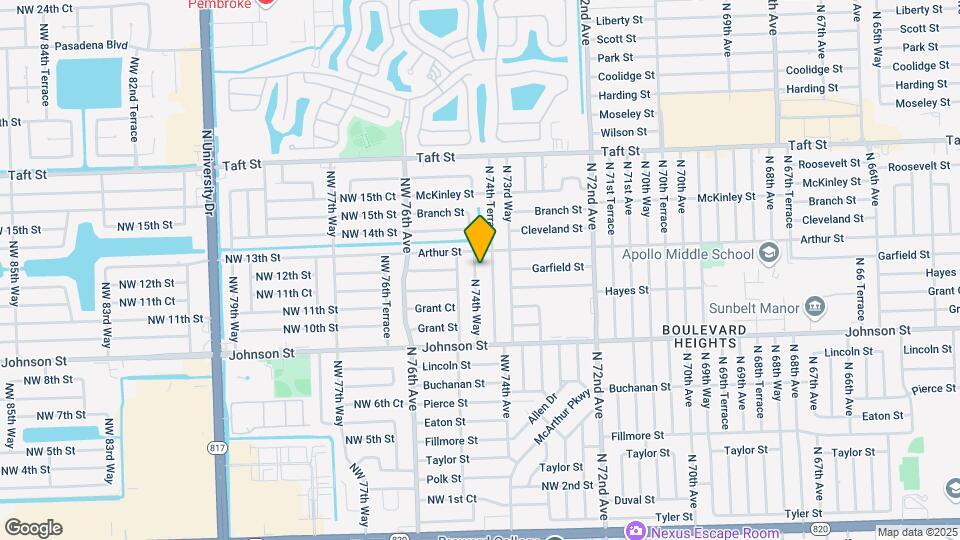 1211 N 74th Way Map and Location Details