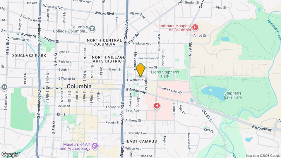 1407 E Walnut St Map and Location Details