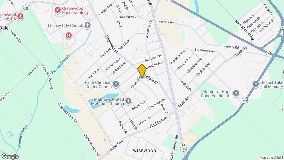 605 Grier St Map and Location Details