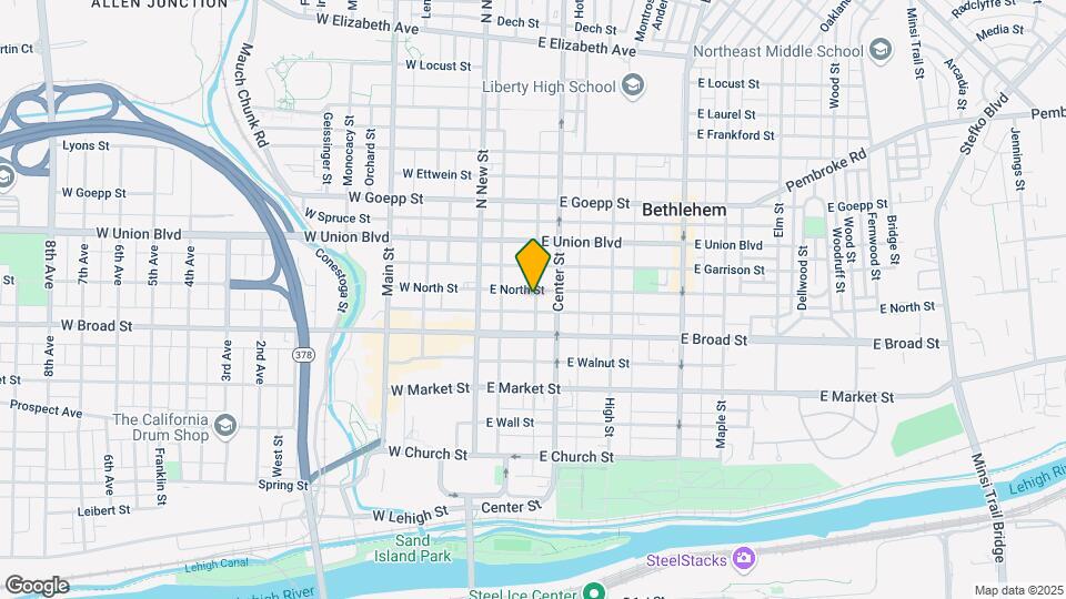 54 E North St Map and Location Details