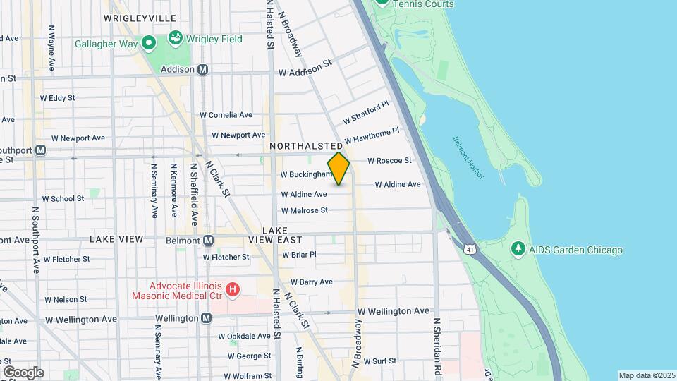 622 W Aldine Ave, Unit #2W Mapa y Detalles de la Ubicación
