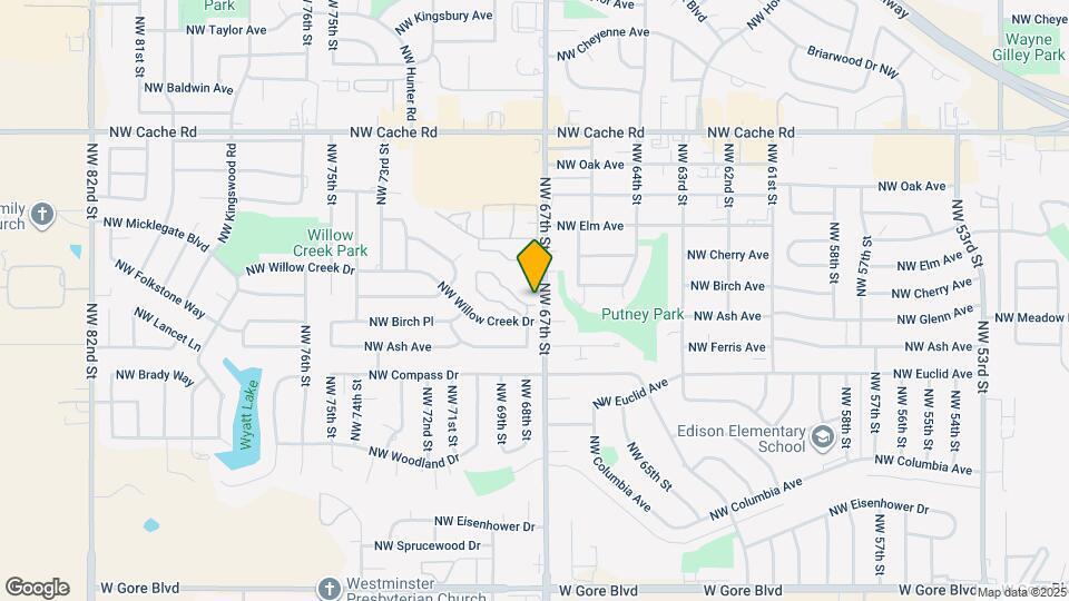 6813 NW Willow Springs Dr Map and Location Details