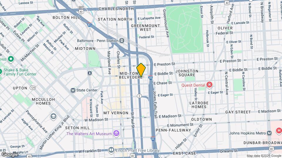 1119 N Calvert St Map and Location Details
