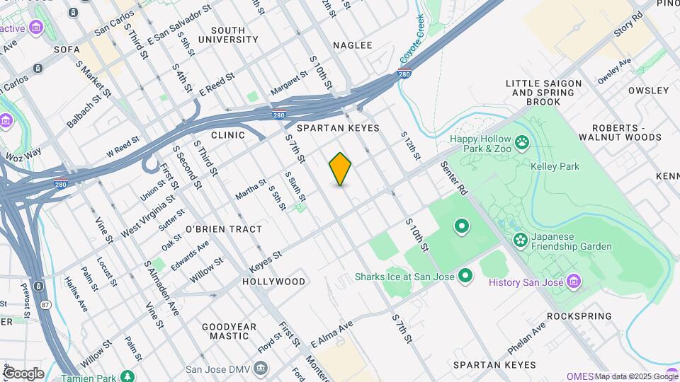 1033 S 8th St Map and Location Details