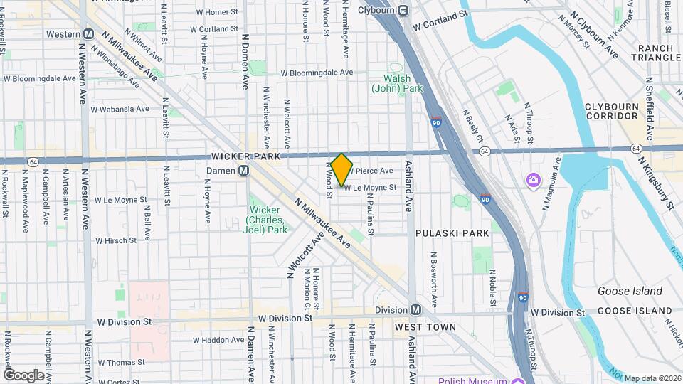 1743 W Le Moyne St, Unit 1 Map and Location Details