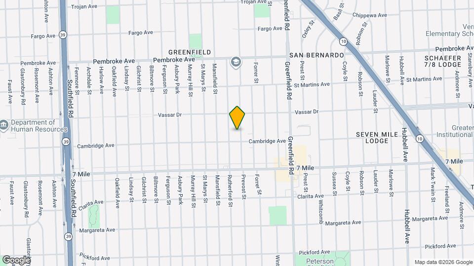 19321 Prevost St Map and Location Details