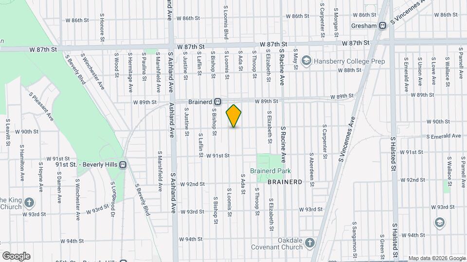 1351 W 90th St Map and Location Details