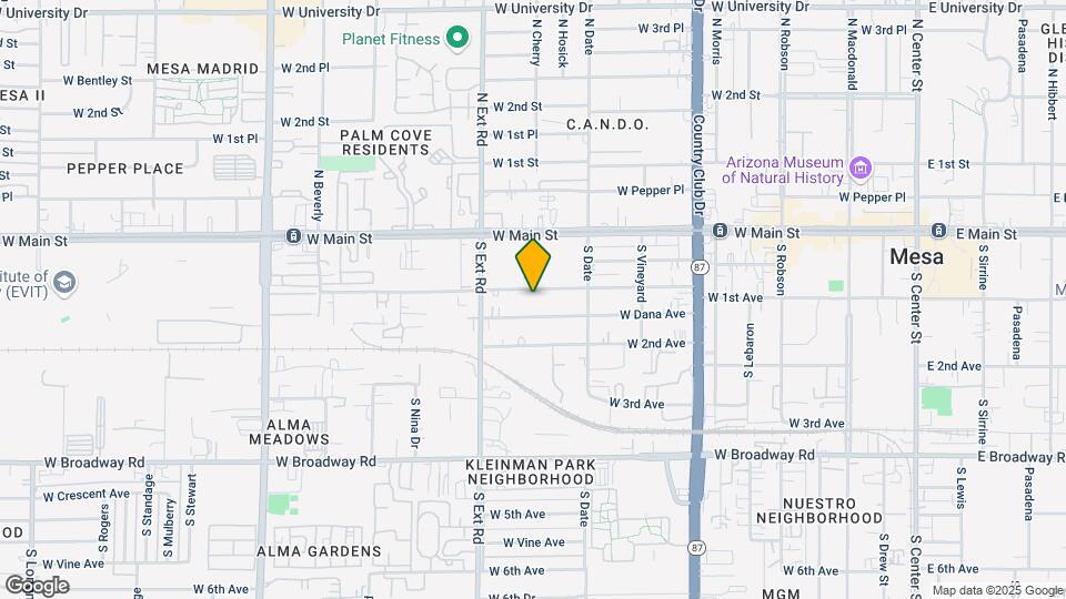707 W 1st Ave Map and Location Details