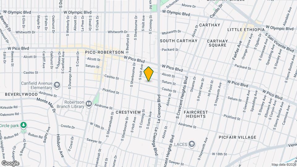 8539 1/2 Cashio St Map and Location Details