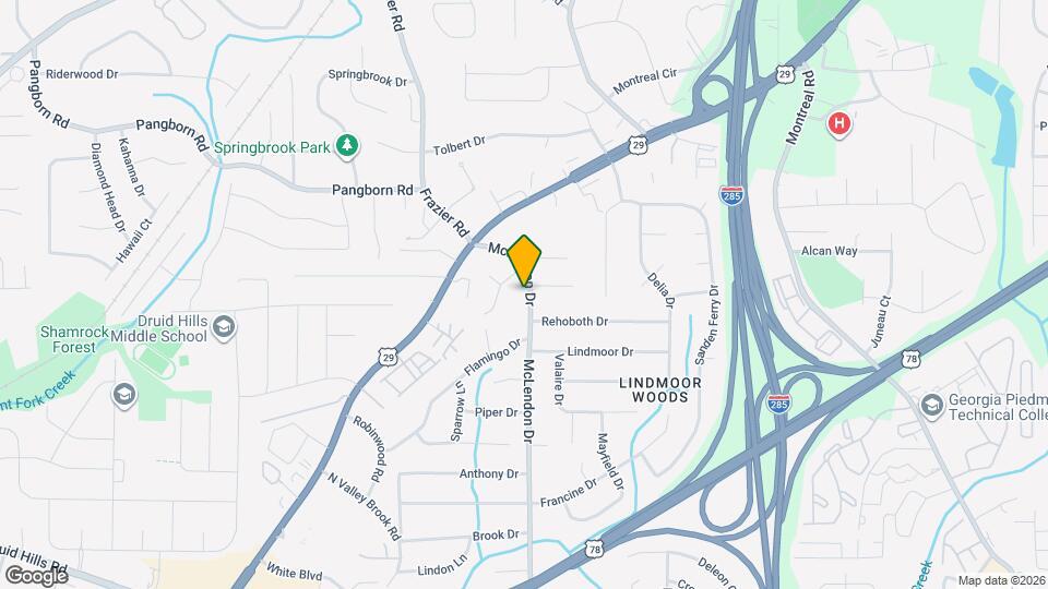 1402 McLendon Dr Map and Location Details