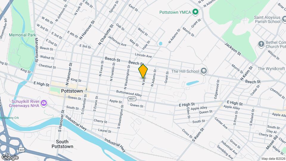 105 N Warren St Map and Location Details