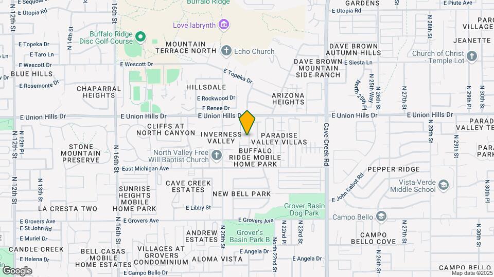 18407 N 20th Pl Map and Location Details