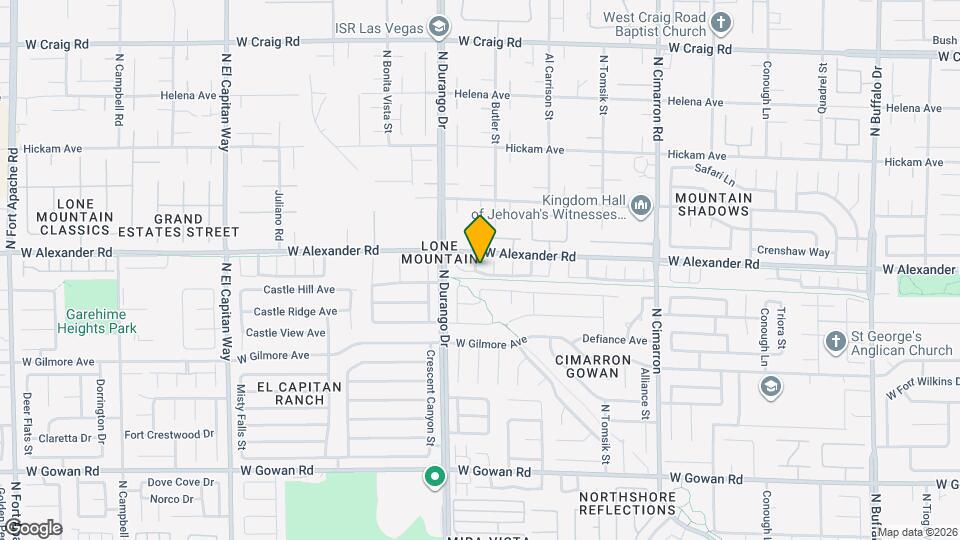 3958 Russet Plains St Mapa y Detalles de la Ubicación