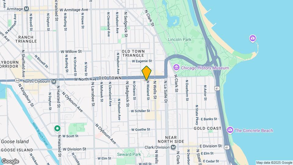 1542 N Wieland St Map and Location Details