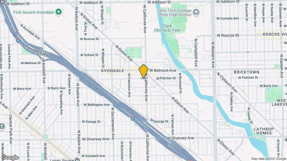 3124 N California Ave, Unit 2F Map and Location Details