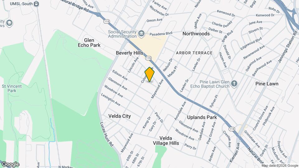 6926 Greenway Ave Map and Location Details