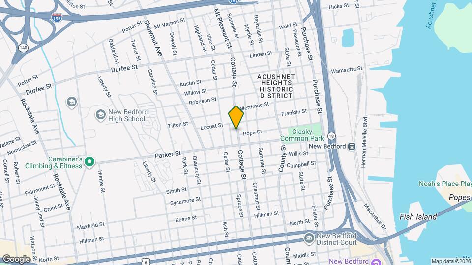 523 Cottage St, Unit 1 Map and Location Details