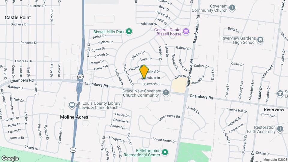 1216 Grenshaw Dr Map and Location Details