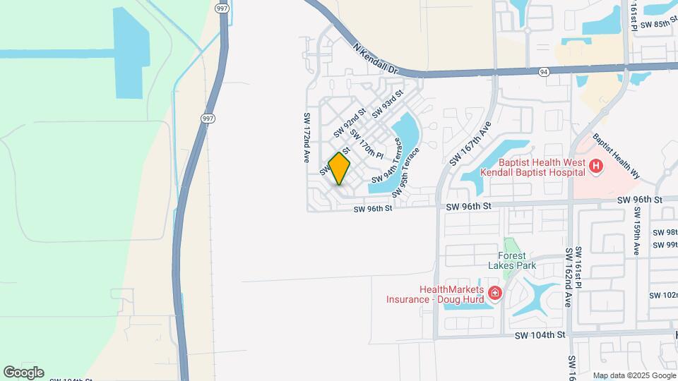 9525 SW 171st Ct Map and Location Details