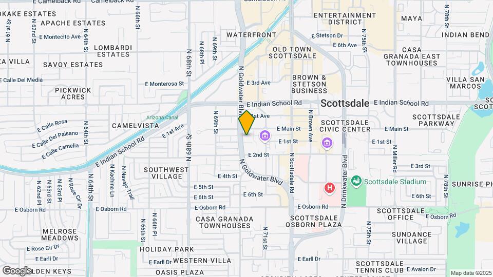 3801 N Goldwater Blvd Mapa y Detalles de la Ubicación