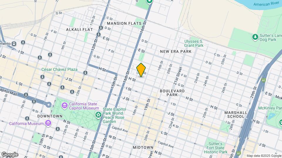 1717 H St Map and Location Details