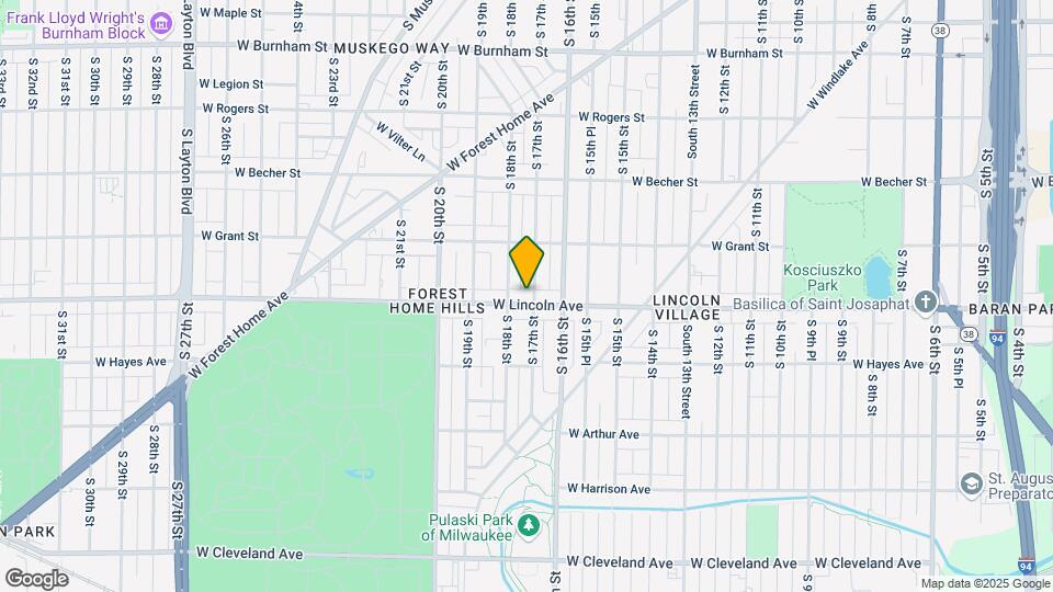 1704 W Lincoln Ave Map and Location Details