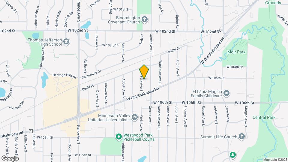 10441 York Ave S Map and Location Details