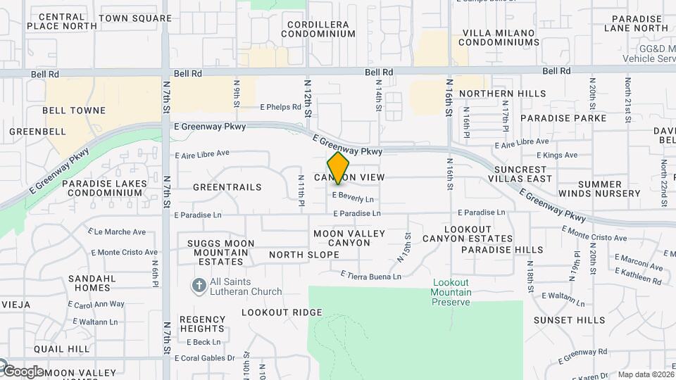 1214 E Beverly Ln Map and Location Details