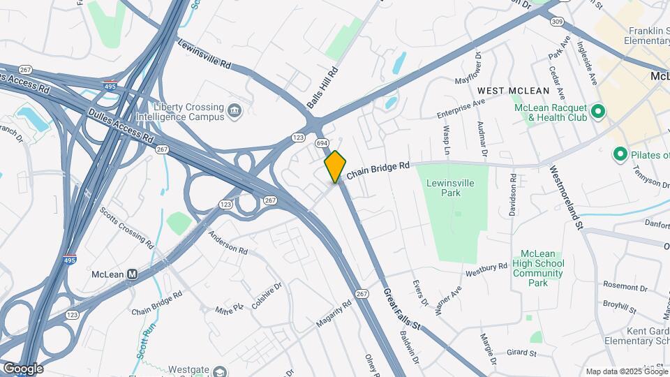 1733 Chain Bridge Rd Map and Location Details